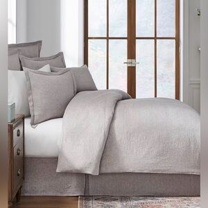 Southern Living Heirloom Linen Gray Full/Queen Duvet Cover